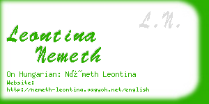 leontina nemeth business card